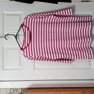 Pink and white striped shirt